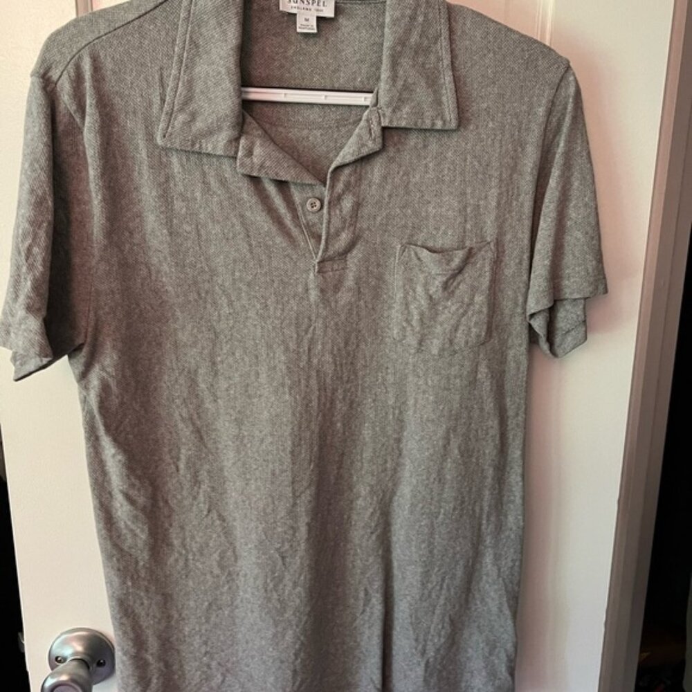 Sunspel Riviera Polo shirt - Heather Grey